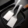 2pcs Stainless Steel Cooking Spatula Set, Baking Pan Scraper, Flat Spatula, Pancake Flipping and Hamburger Spatula, Wok Flat Spatula