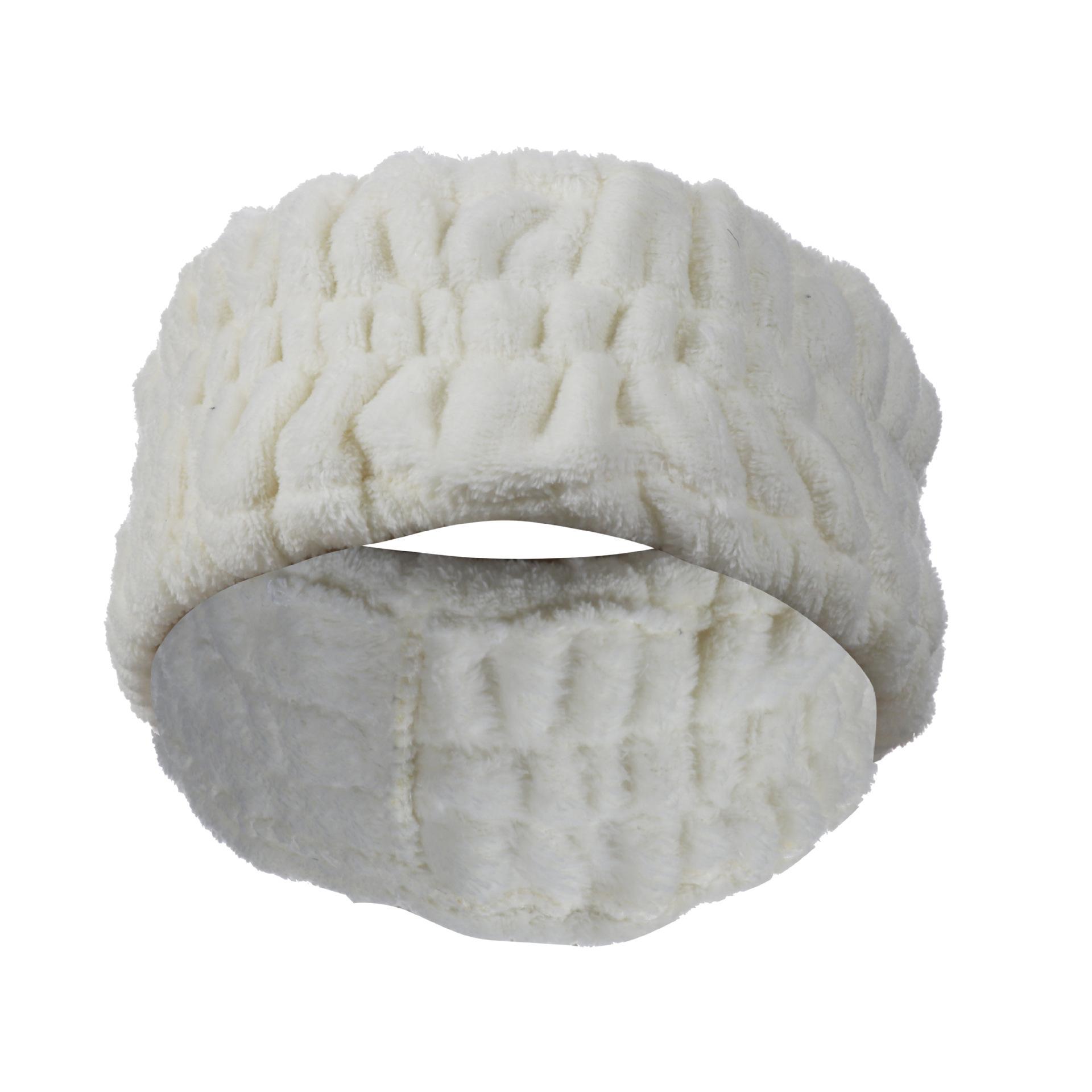 

Коралловый флис широкая повязка на голову простая плюшевая повязка на голову милая однотонная повязка на голову для мытья лица женские аксессуары для волос молочный белый