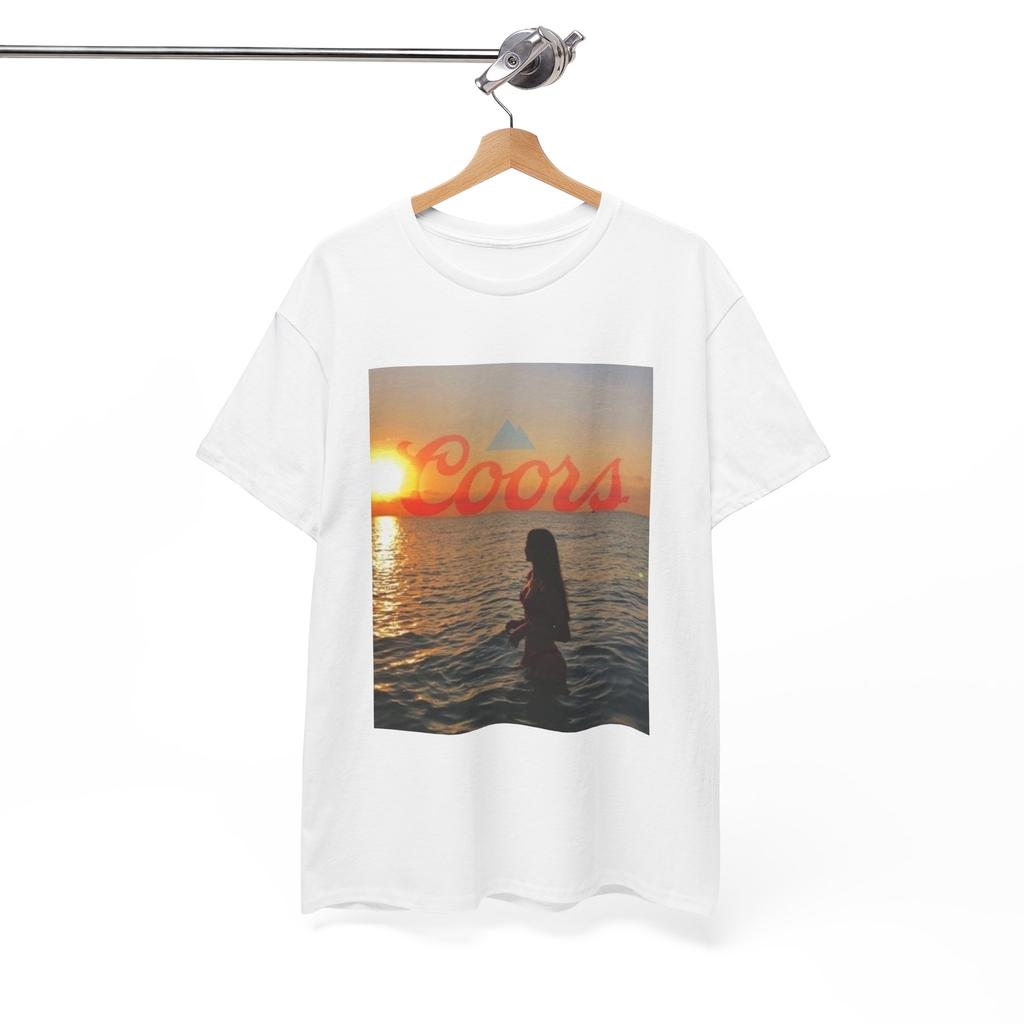 Coors Light Tshirt Cold Beer Bikini Poster Summer Unisex Heavy Cotton Tee