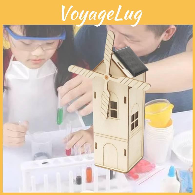 Solarbetriebene Windmühle DIY Holzhaus Bausatz für Kinder 7-14 Jahre Anpassbares Lernspielzeug