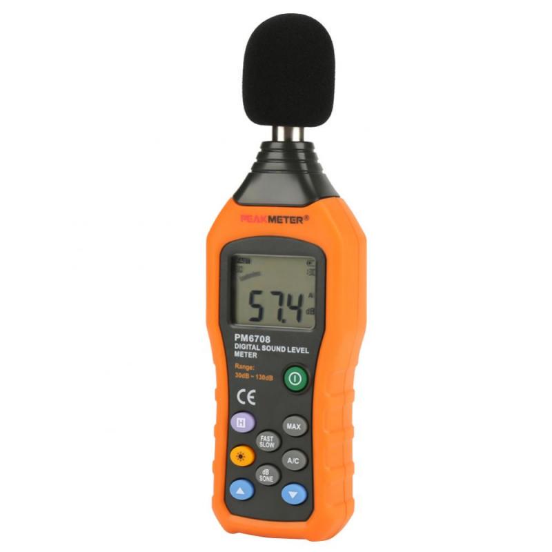 PM6708 LCD Digital Audio Decibel Sound Noise Level Meter Tester 30-130dB PM6708 LCD Digital Audio Decibel Sound Noise Level Meter Tester 30-130dB