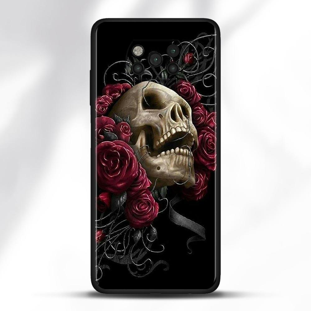 Straszna czaszka szkielet Capa dla Mi POCO X3 F3 GT uwaga 10 Pro Lite etui na Poco X3 NFC M3 Pro M3 F3 F1 Caso dla Xiaomi CC9 Pro