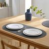 Non-slip Placemats for Dining PU Leather Placemat, Wear-Resistant Heat Resistant Mat, Non-Slip Cutlery Holder Placemat Reusable Coaster, Home Kitchen