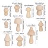 Wooden Mushroom Children's DIY Paintable Toy Creative Modern Minimalist Home Decor Solid Wood Mini Mushroom