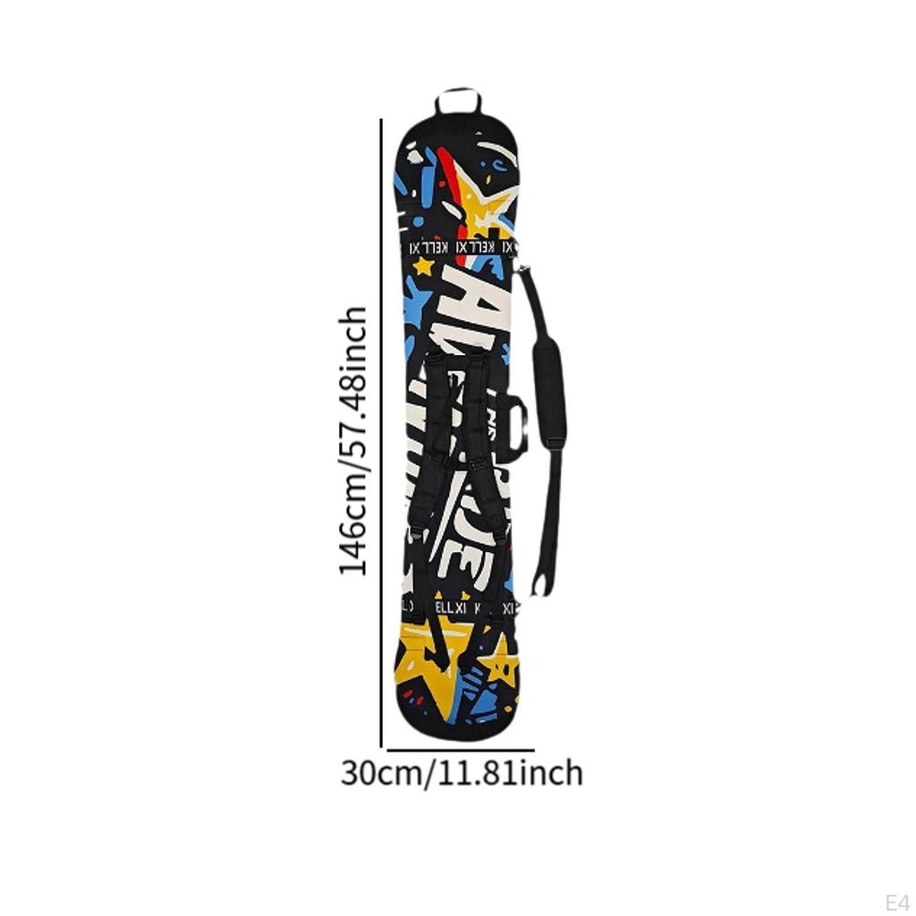 Snowboard Cover Sleeve Case, Accessories Bag Strap for Travel Storage Transport Protection