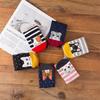 Women's Cute Cat Striped Cartoon Socks - Cotton Mid-Calf