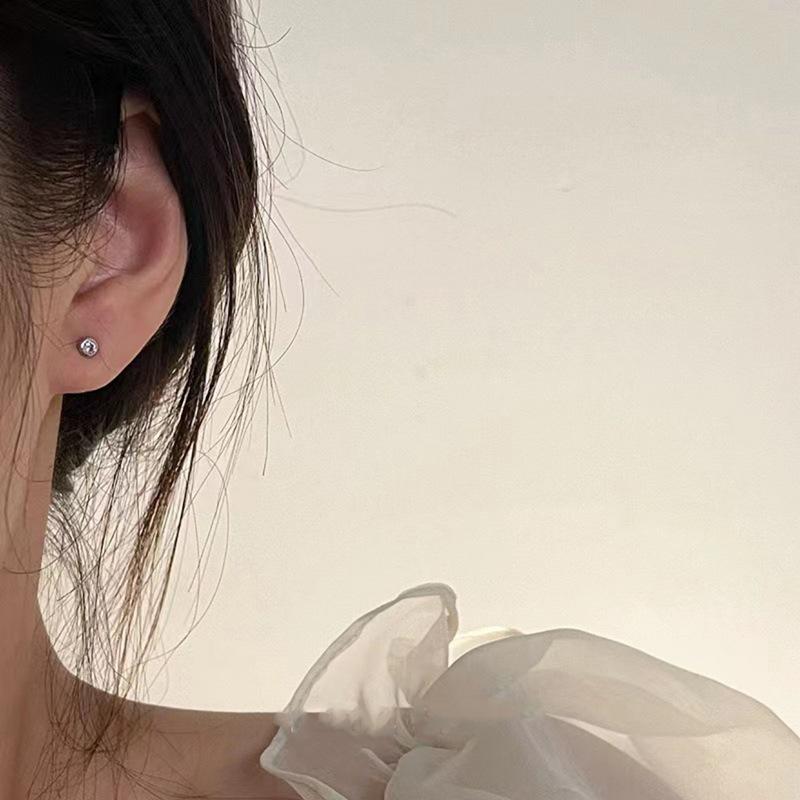 Galaxy Sweetheart Personality Korean Tetragonal Star Stud Earrings Women S Love Earrings Sweet Cool Style Niche Design Sense High Sense Earrings