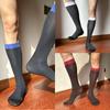 Men's Knee Highs Dress Socks Over the Calf Socks Business Work Socks Nylon Stockings Sheer Casual Socks Hosiery Gifts