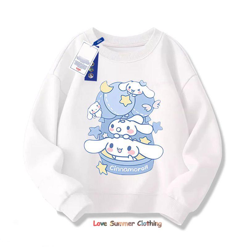 Dívčí mikina s kapucí Roztomilá mikina Cinnamoroll Mikina Dětské kreslené psí oblečení Chlapecká mikina s kapucí Dětský ležérní top