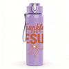 1PC Thankful Jesus Letter Art 750ml Color Plastic Sports Water Bottle Leakproof Flip Straw Lid Suitable for Sports Office Home Use