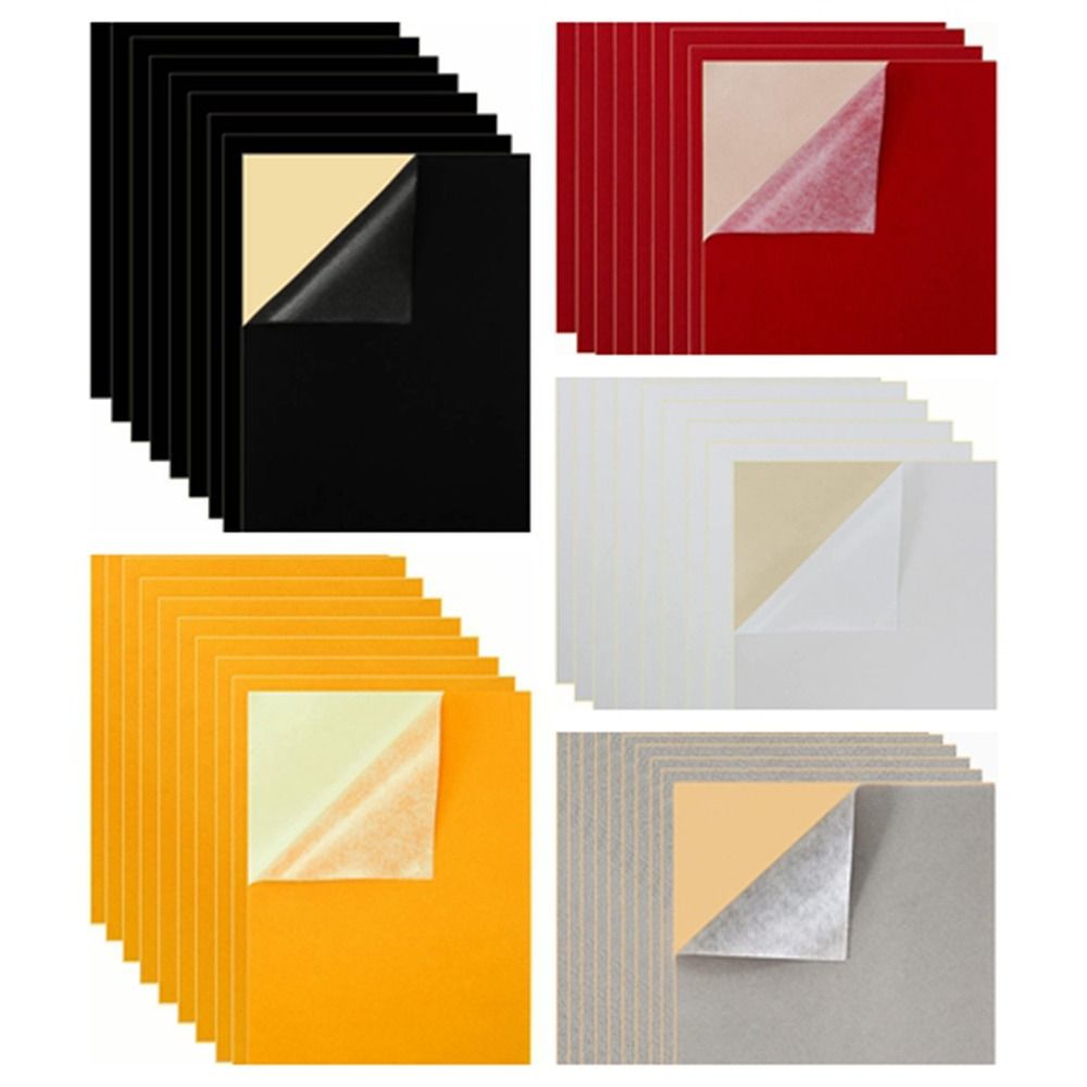 10pcs/set DIY Craft A4 Quilting Fabric Soft Jewelry Box Felt Liner  Dresser Flock Lining