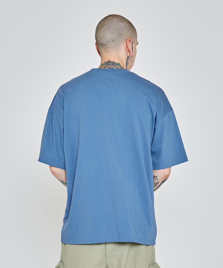 613SEOUL Bio Plain Oversized Short Sleeve T-Shirt (Blue)