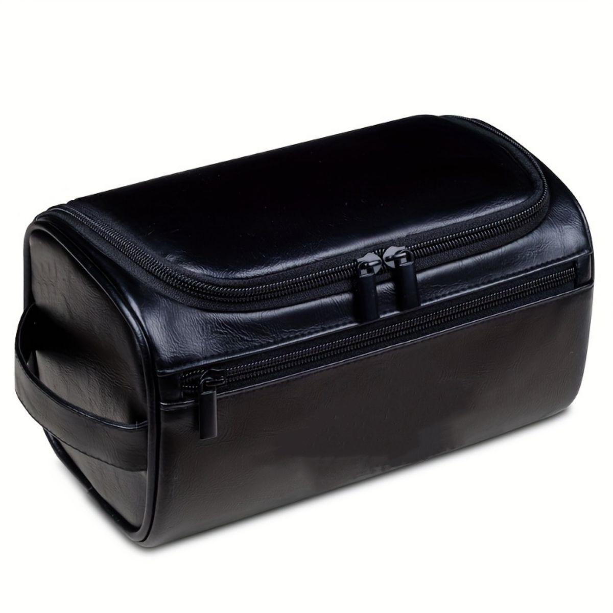 Men s Multifunctional PU Travel Toiletry Bag - Waterproof Storage & Makeup Clutch 25x14x13 cm