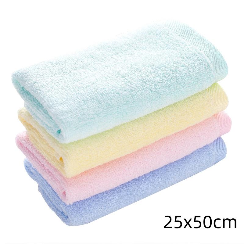 

Manufacturers selling bamboo fiber thickening Small towel infant baby wipes pure color hand towel children wash face towel 25x25cm