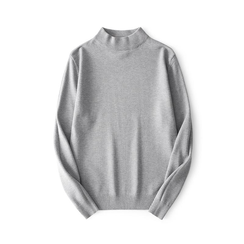 Men s Luxurious Warm Knit Half Turtleneck Slim-Fit Sweater L