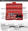 46-Piece Mirror Finish Socket & Ratchet Wrench Set for Auto Repair