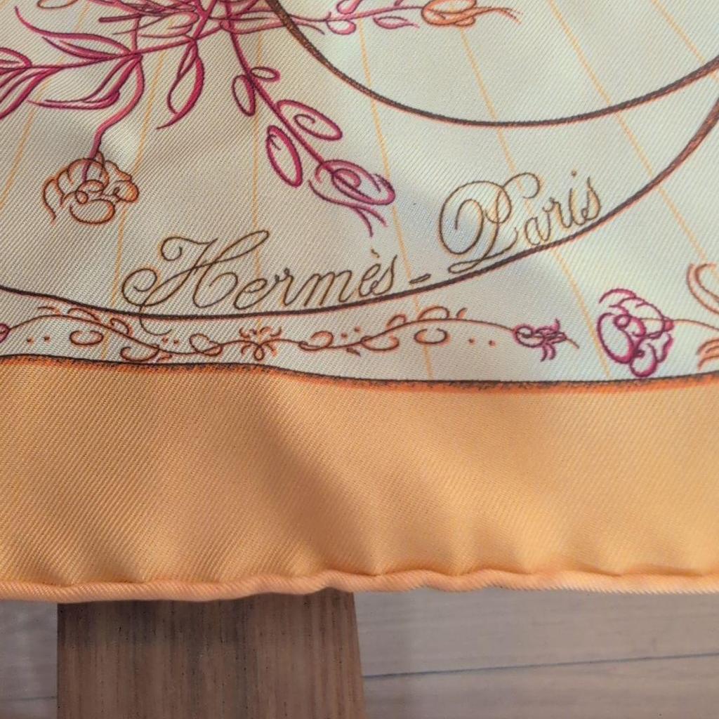 Used HERMES scarf hkerchief orange