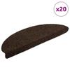 VidaXL Self-Adhesive Stair Treads 20 Pieces 65 X 21 X 4 Cm Brown Semicircular Large 3365650