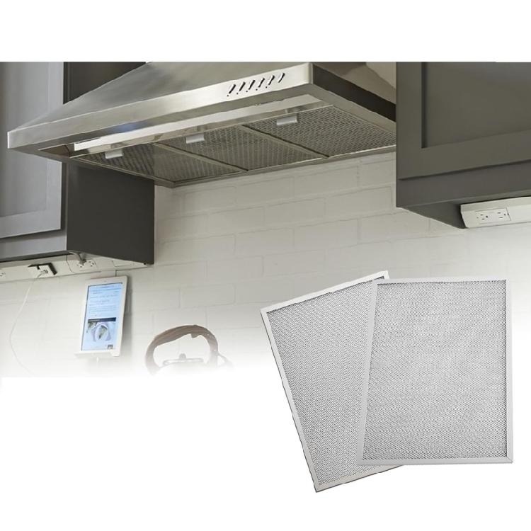 Set of 2 Heavy Duty Metal Range Hood Filter Replacement Filter Suitable for QS1 Series Captures Grease Effectively