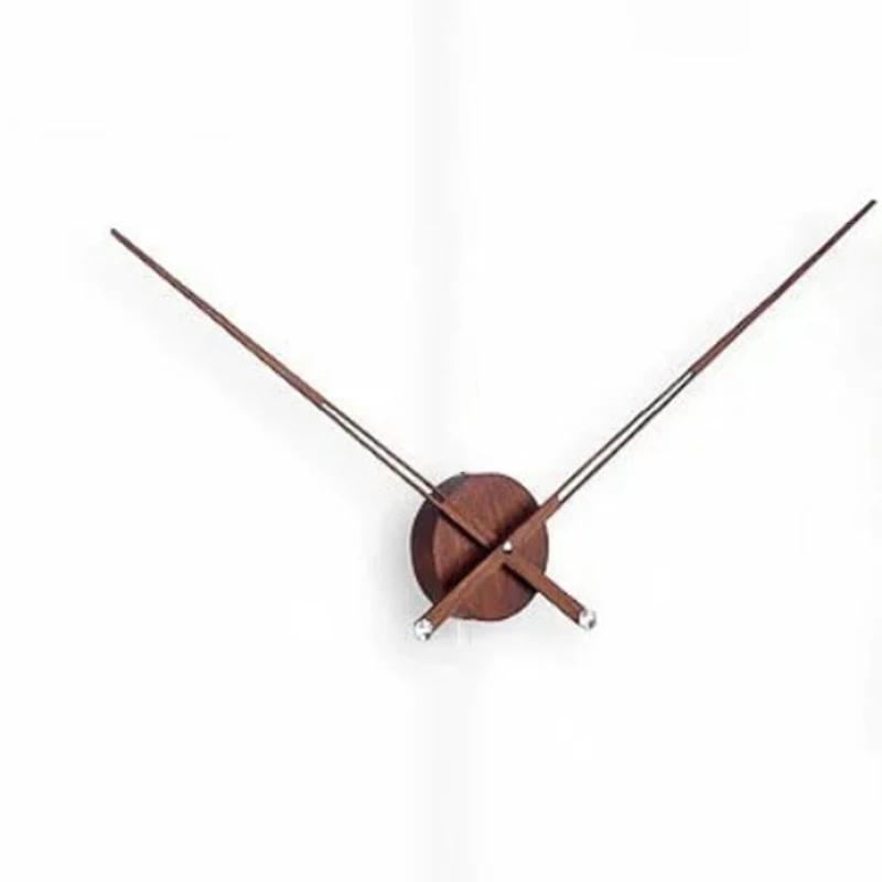 Large Solid Wood Wall Clock Needles Dial High Torque Quartz Movement DIY Walnut Spain Hands Wall Clocks Mechanism Silent Pointer