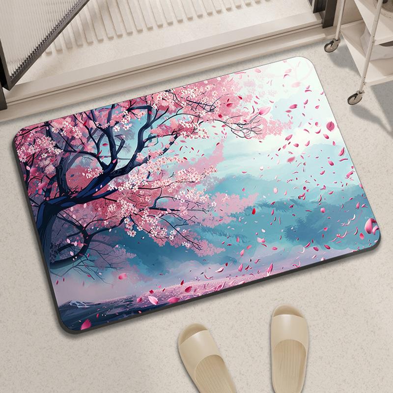 

Розовый Таолин Впитывающие Коврики Для Ванной Комнаты Износостойкий Коврик Для Кухонной Двери Нескользящие Коврики Для Ног Входные Коврики 40 * 60Cm diatom mud