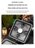 New Outdoor Double-Head Stove: Titanium Purple, Stable Pressure Design for Camping and Picnics