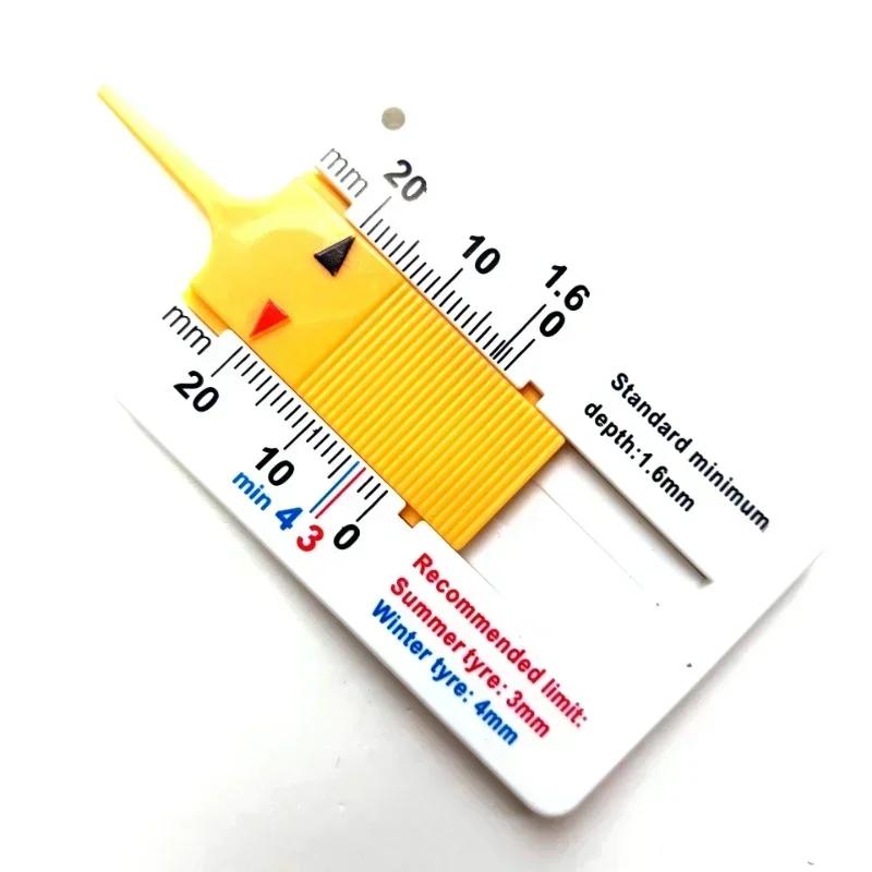 Car Wheel Tire depth gauge 0-20mm Tyre Tread Depthometer Depth Indicator Gauge Gage Motorcycle Trailer Van Measure Tool