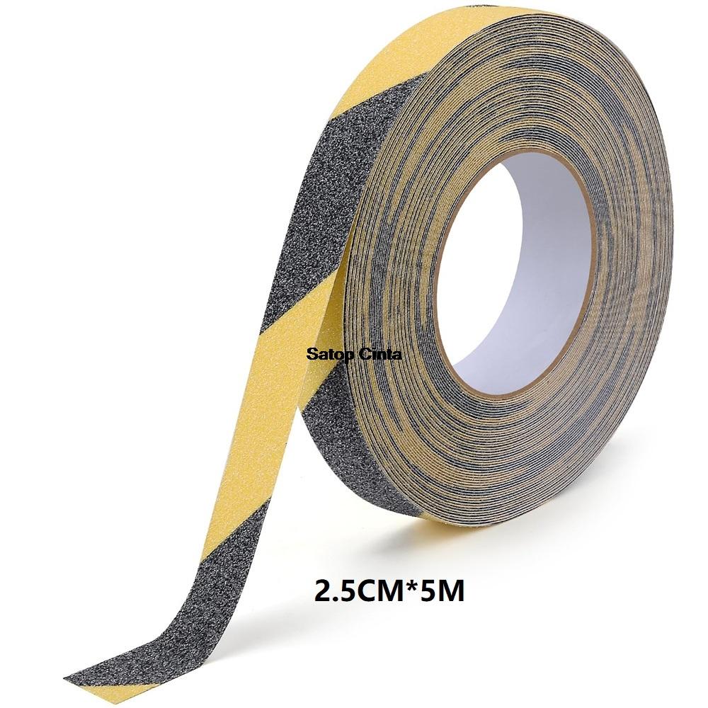 2.5cm/5cm/10cm*5m Twill Yellow-Black Heavy Duty Anti Slip Tape Adhesive Waterproof Safety Non Skid Non-Slip Strip For Stair Grip
