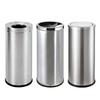 Round Stainless Steel Flip-Top Trash Can