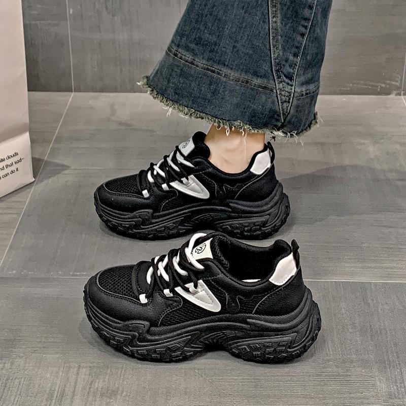 

CRLAYDK Массивные кроссовки для женщин Платформа Теннис Сетка Папины кроссовки Дышащие Повседневные На танкетке На шнуровке Тренировочные кроссовки для ходьбы 40