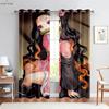 Japanese Anime Print Curtains Dormitory Bedroom Restaurant Study Window Decoration Curtains Children Gift Home Decoration 2 PCS
