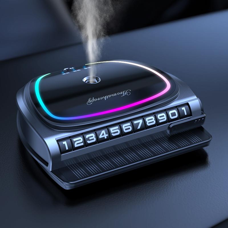 Solar Car Mounted Aromatherapy Perfume for Cars High Grade Parking Sign Men's Decorations Atmosphere Light Car Mounted Automatic