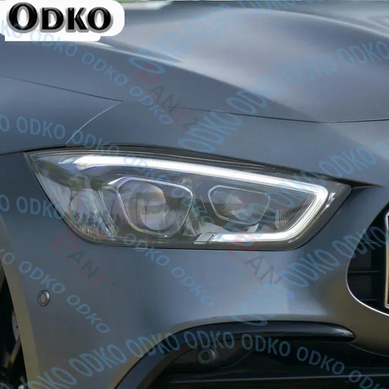 For Mercedes Benz AMG GT 2015-Present GT63 Coupe 4-door Car Headlight Protective Film Transparent Black TPU Protective