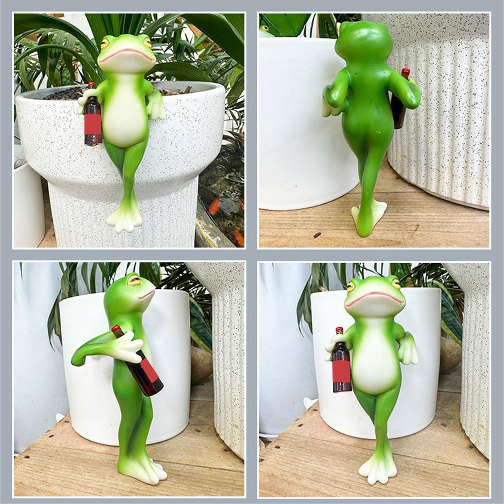 Blumentopfhänger Frosch Dekorative Figuren Frosch Dekorativer Frosch Tiere Harzstatue Gartendekoration Froschhänger
