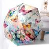 1pc Colorful Butterflies Watercolor Floral Umbrella with Plastic Handle,Vibrant Cartoon Pattern,Multi-functional UmbrellaB1977