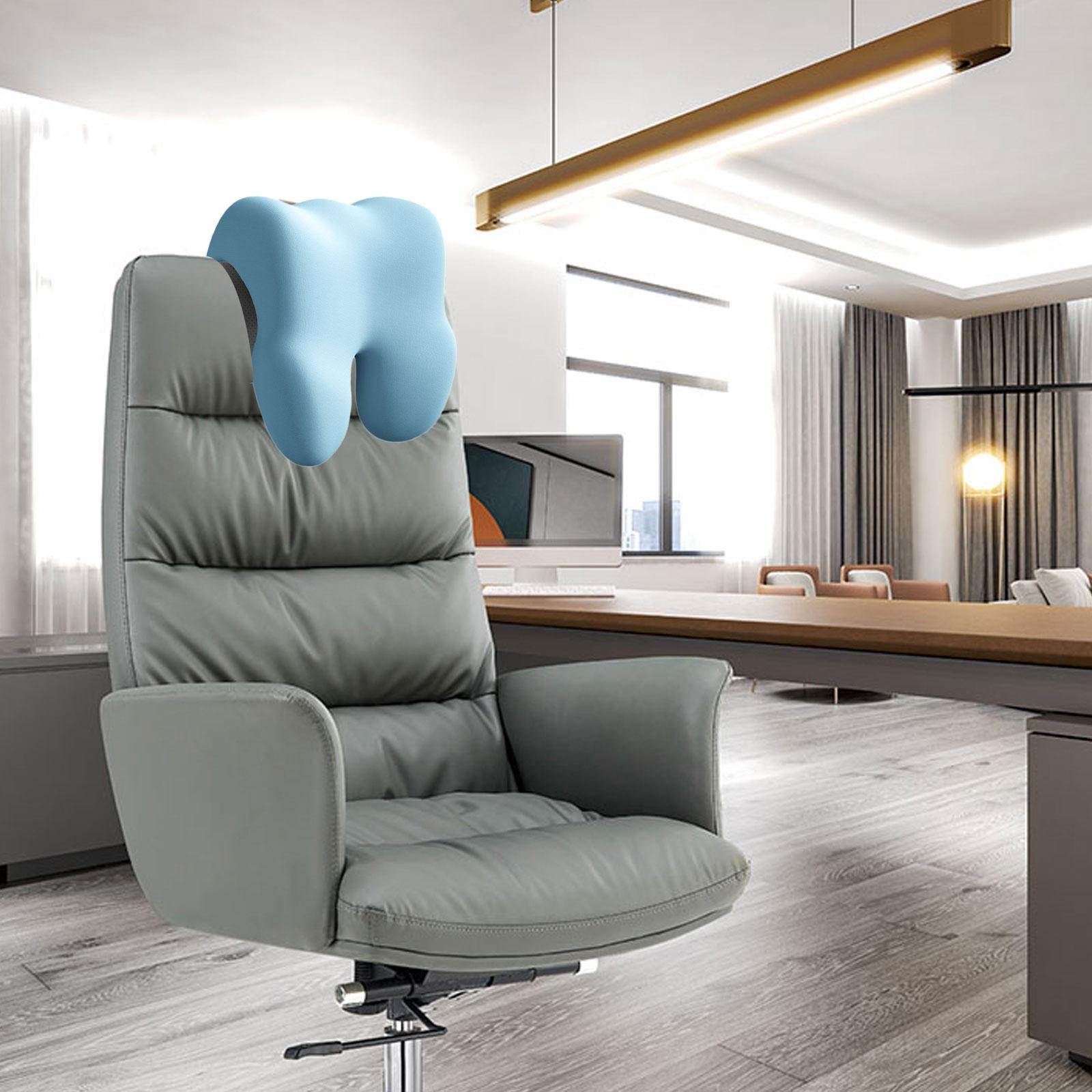 

Эргономичное офисное кресло подголовник подушка 26x18x27см легкие аксессуары универсальный синий