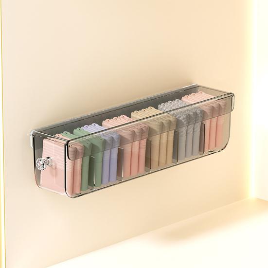 Storage Box Drawer-Style Wall-Mounted Organizer Large Capacity Multi-Functional Underwear Storage Container