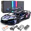 Technical 1280PCS Race Car Building Blocks Remote Control Car Electric Motor Kit 1:14 Scale Sports Car Model Toy Gift Kid Adults