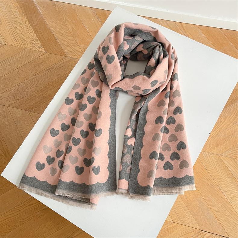 2024 Autumn/Winter New Imitation Cashmere Exterior Warm Office Versatile Extended Thick Scarf Air Conditioning Room Shawl for Women