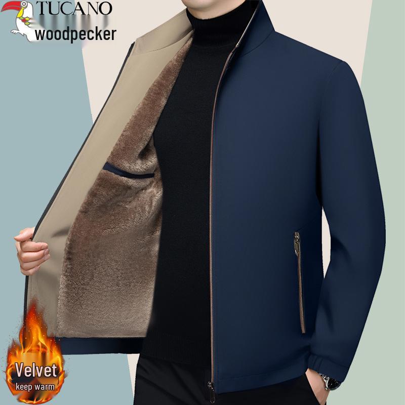 Woodpecker Men's Fleece-Lined Lambswool High-Waisted Straight-Leg Pants