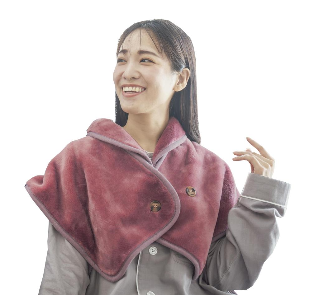 Magma Power Shoulder Pad the Sleep Made with Yarn Infused with Volcanic Ash from Kagoshima Achieves a Maximum Temperature Difference of Made In Warm