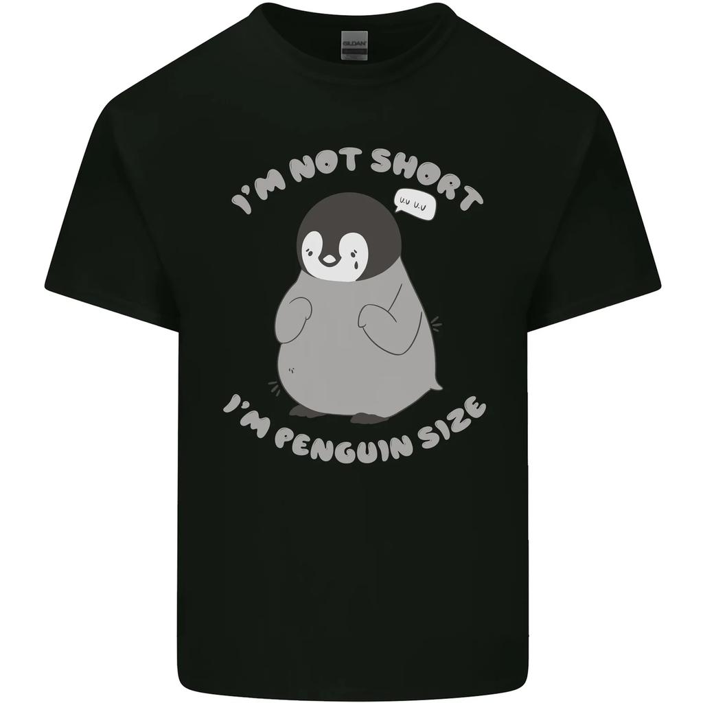 Im Not Short Im Penguin Size Funny Kids T-Shirt Childrens