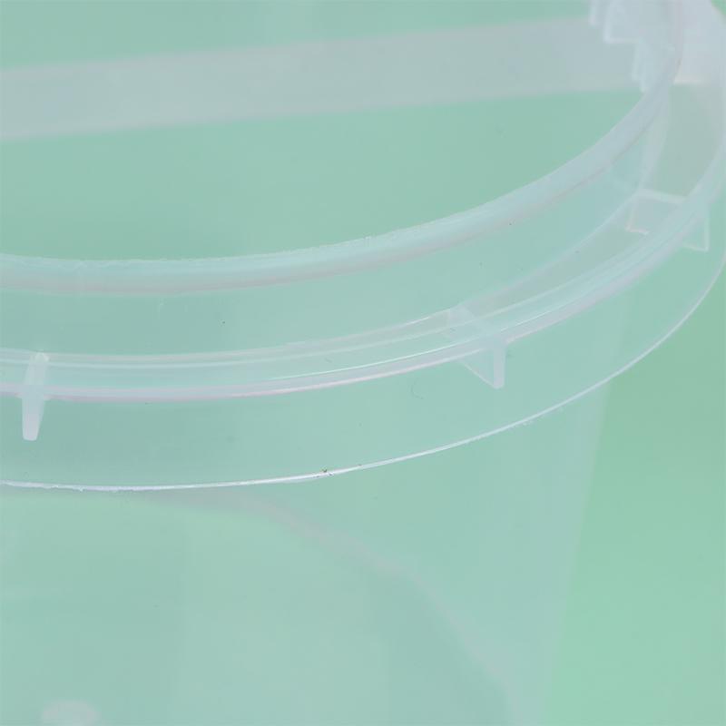 Găleată de plastic transparentă 500/1000 ml cu capac și mâner, recipient pentru depozitarea alimentelor