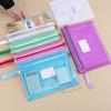 Waterproof A4 Double-Layer Zipper Grid Bag for Test Papers and Student Files