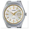 CASIO 50 meters waterproof taste Quartz Steel Strap men and women same style silver dial MTP-B180D-7AV