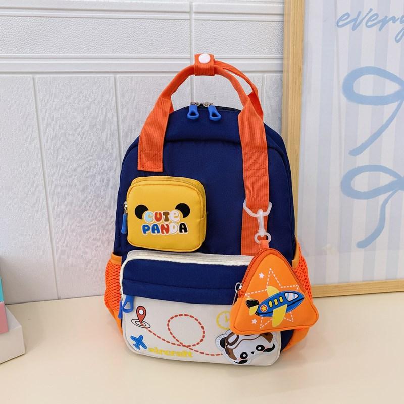 

Trendy children s school bags, primary school school bags, cute spine protection, kindergarten small backpack темно-синього кольору
