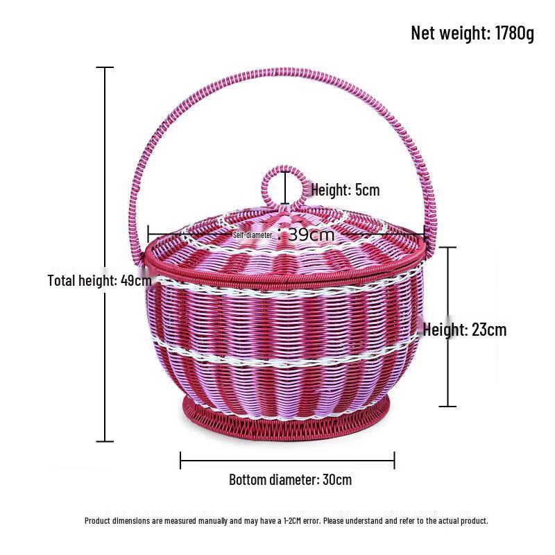 

OLOEY Woven Hand Basket with Lid