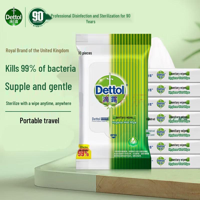 

Dettol Портативные дезинфицирующие салфетки
