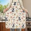 1pc & Unisex Durable Polyester Apron Suitable for Cooking, Baking - Cute Flower & Poodle/Dog Design, Textured Kitchen Wear, Ideal Gift for Dog Owners,