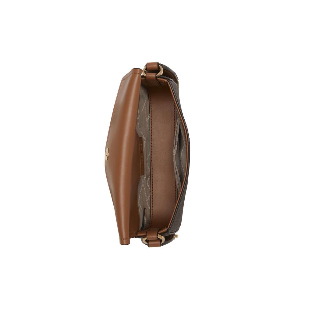 New MICHAEL KORS Artificial Leather Envelope Bag, Shoulder Bag Women's Dark Brown & Acorn Brown 32S3GGRC0B-252